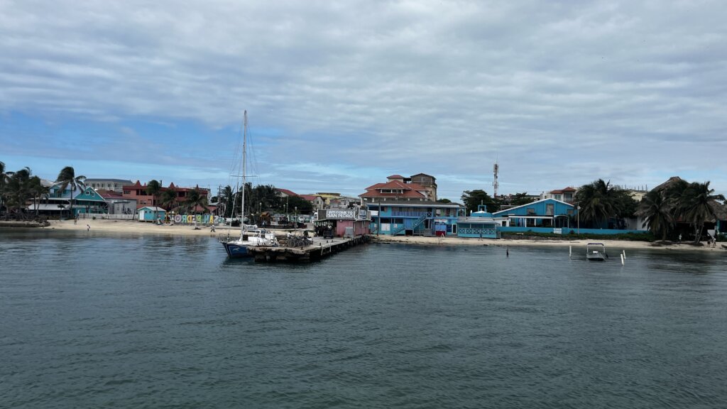 Picture entering water boat terminal of San Pedro